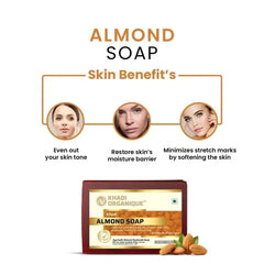Khadi almond soap combines 100% natural