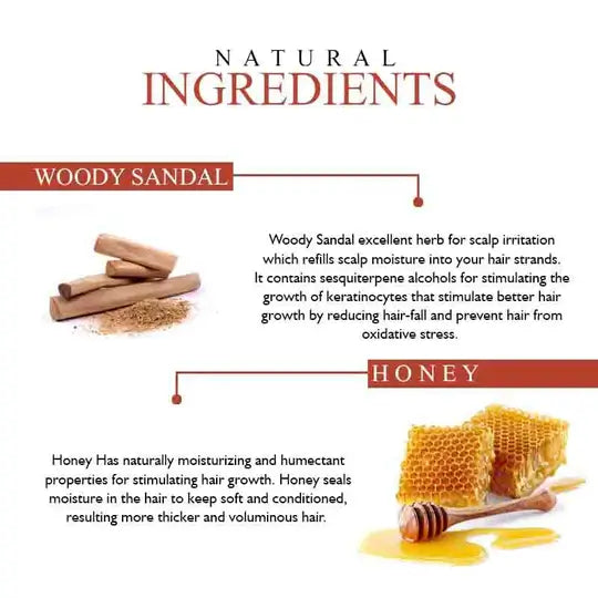 Natural Woody Sandal & Honey Hair Cleanser